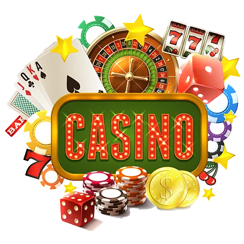 Collection of casino and gambling game elements
